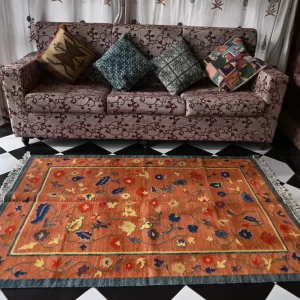 area rugs for living room rust orange Rugmoda