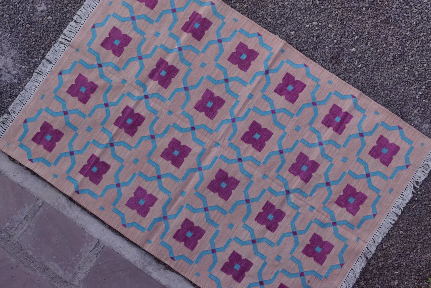 cotton area rugs beige boho living room decor