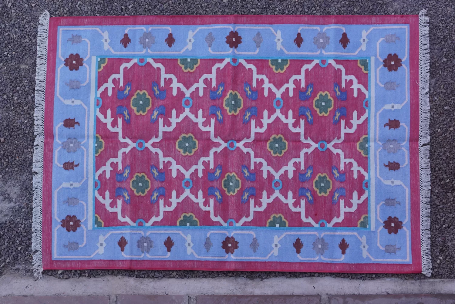 washable area rugs deep pink Rugmoda