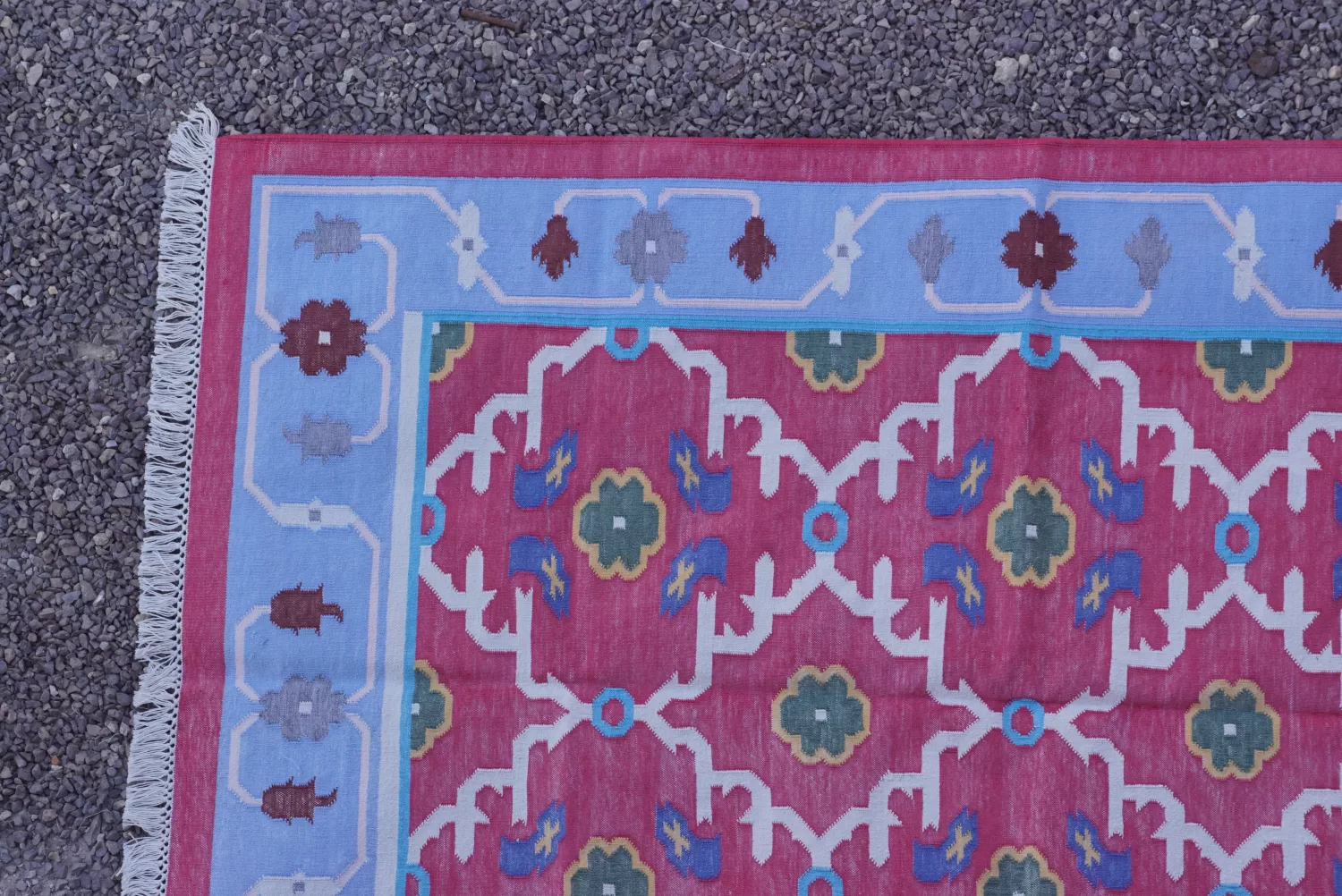 washable area rugs deep pink boho living room decor