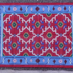 cotton area rugs red Rugmoda