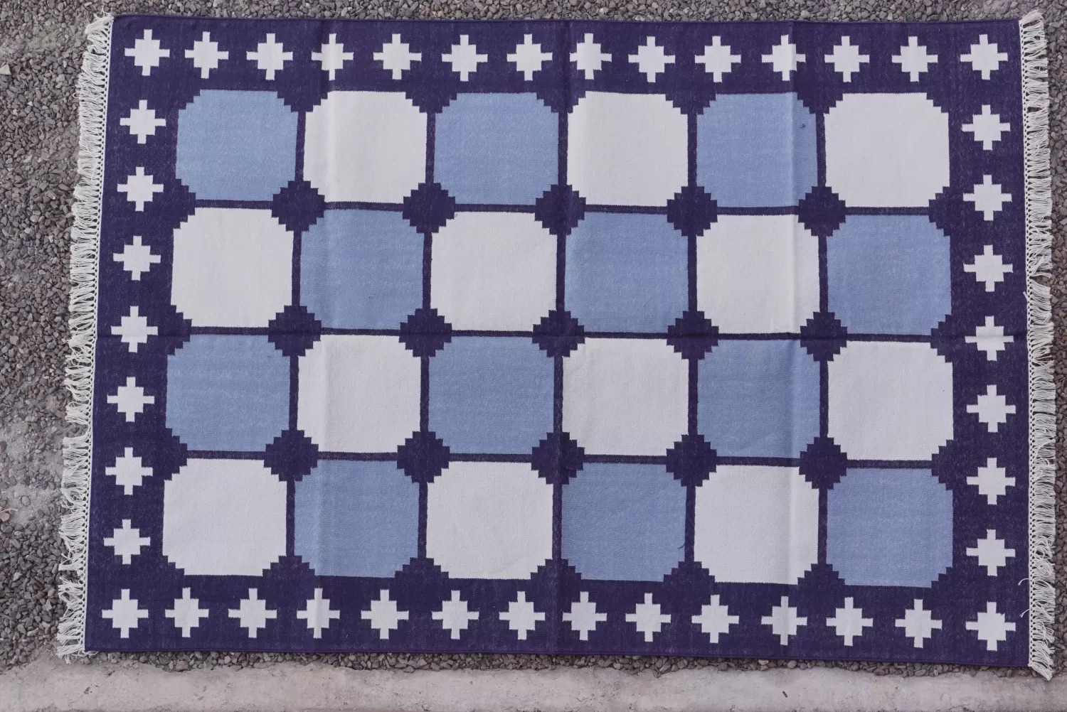 contemporary rugs dark blue Rugmoda