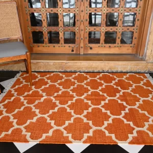 wool area rugs burnt orange Rugmoda