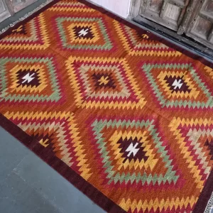 farmhouse area rugs reddish-orange boho living room decor