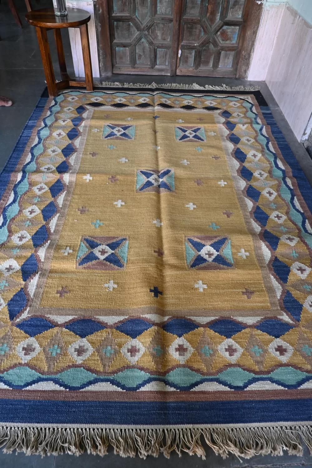 vintage area rugs mustard yellow Rugmoda