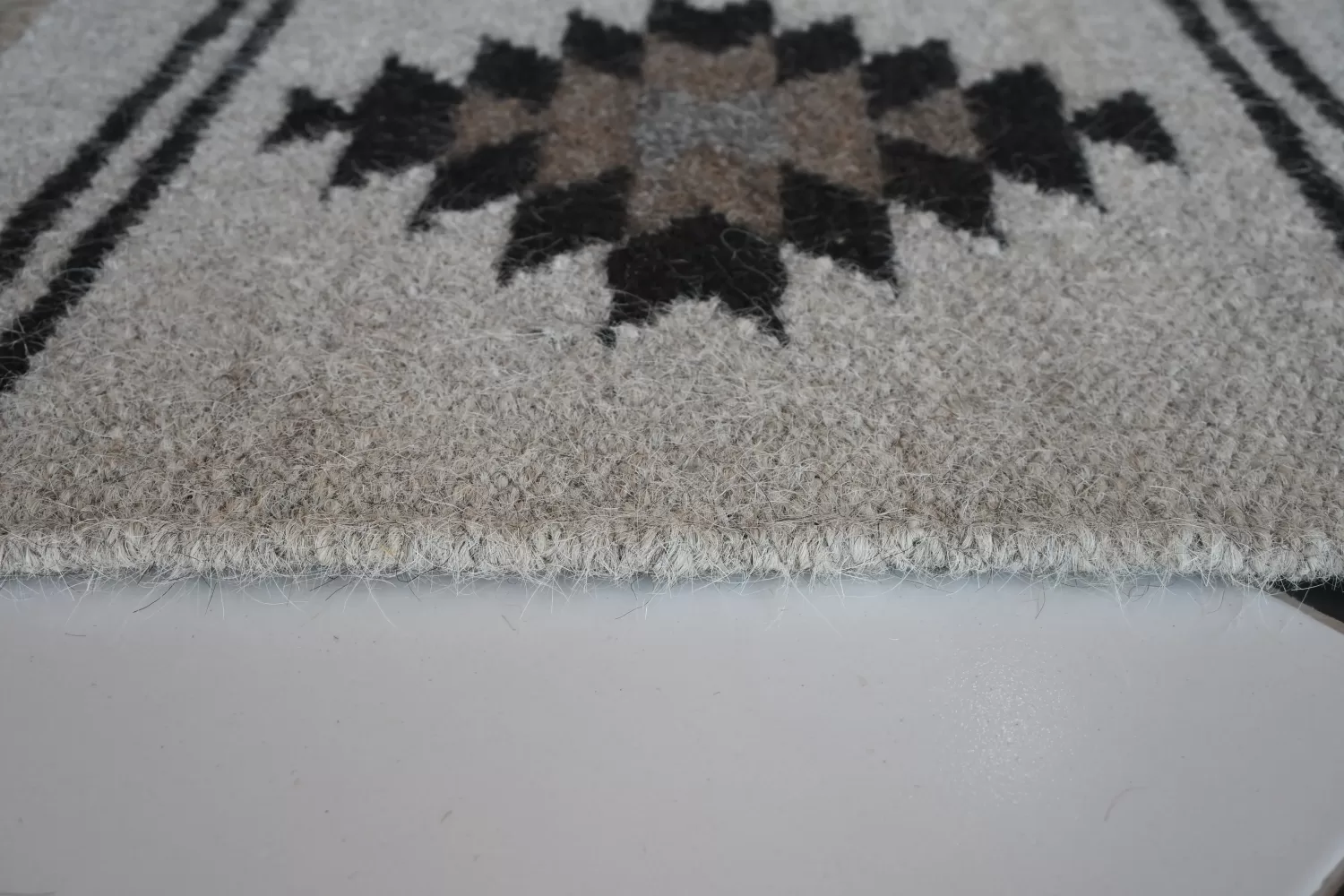reversible natural beige camel & goat hair rug handmade Jodhpur