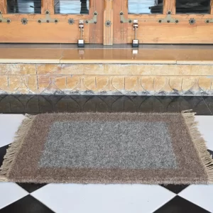 washable area rugs mottled grey-brown Rugmoda