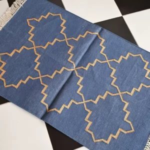 runner rugs denim blue Rugmoda