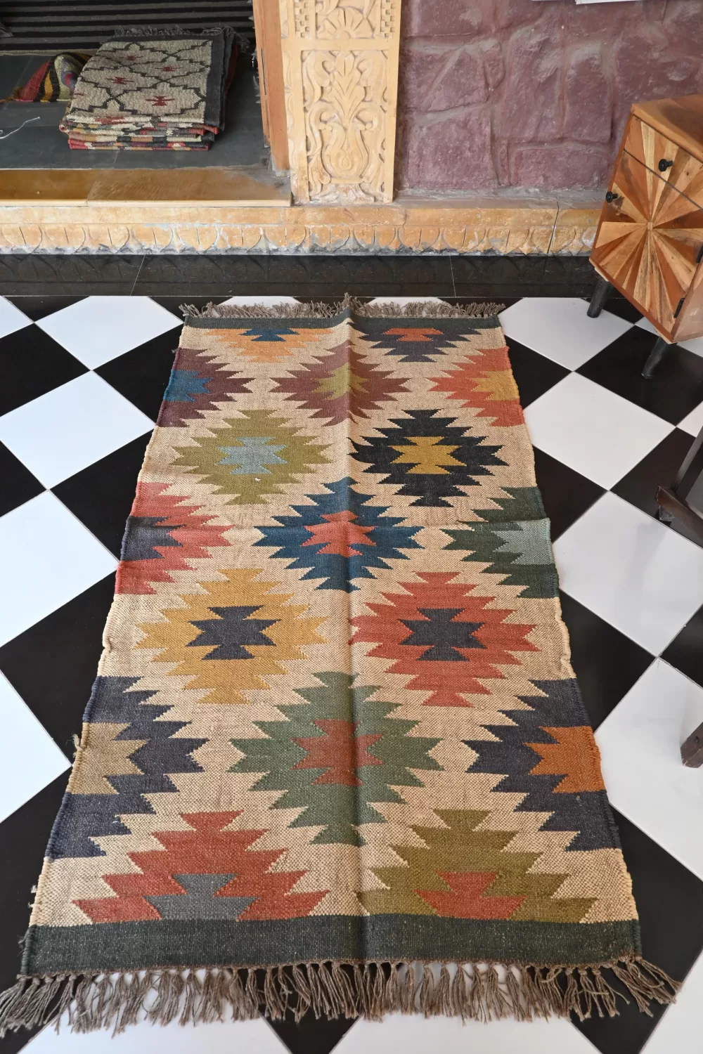 natural jute jute dhurrie rug flatweave texture