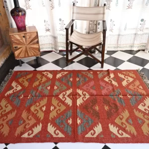 orange area rugs rust Rugmoda