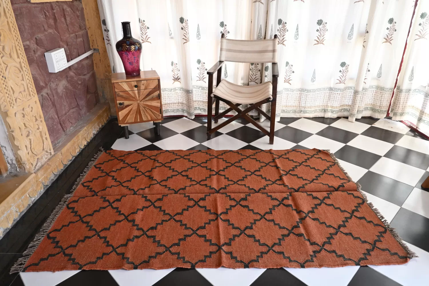 washable area rugs rust Rugmoda