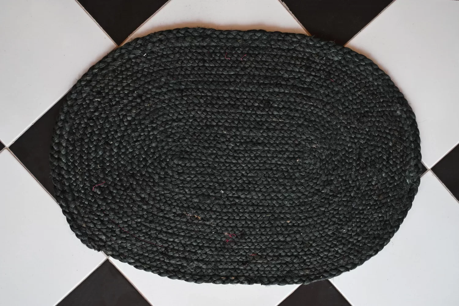 black jute dhurrie rug flatweave texture