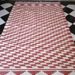 reversible dusty rose cotton rug handmade Jodhpur