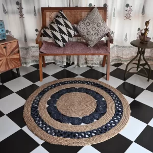 blue area rugs natural tan Rugmoda