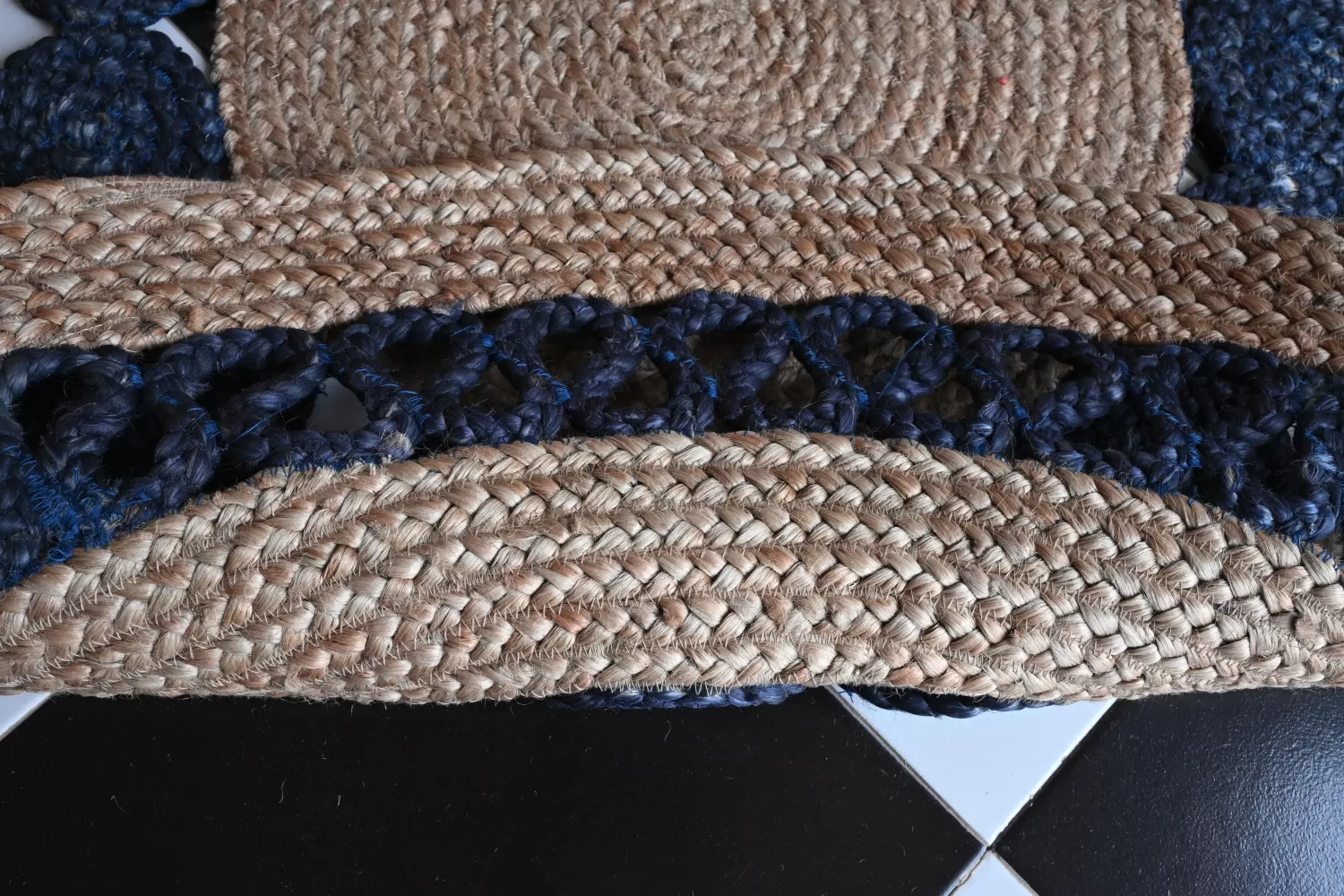 blue area rugs natural tan boho living room decor